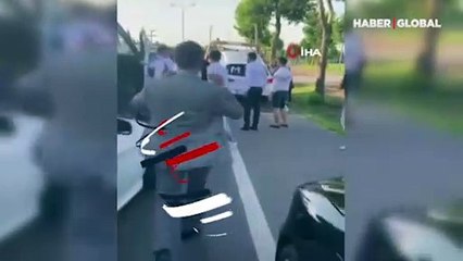 Sakarya'da düğün salonuna çekicinin üzerinde gittiler