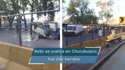 Volcadura de auto deja un muerto y dos heridos en Churubusco