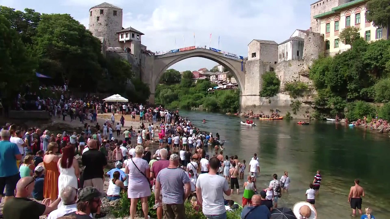 MOSTAR - Bosna Hersek'te 455. Geleneksel Mostar Köprüsü Atlayışları yapıldı
