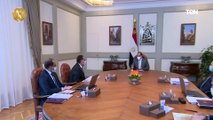الرئيس عبد الفتاح السيسي يجتمع برئيس مجلس الوزراء ووزير المالية