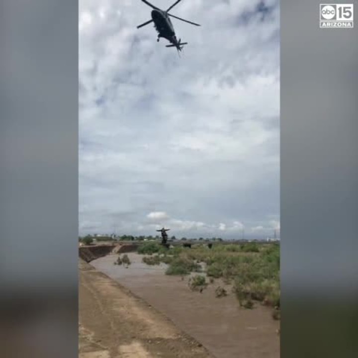 Avondale firefighters rescue man stuck in tree due to monsoon floods
