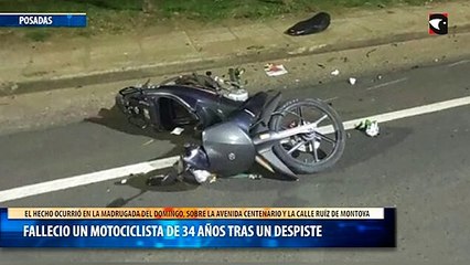 Falleció un motociclista de 34 años tras un despiste