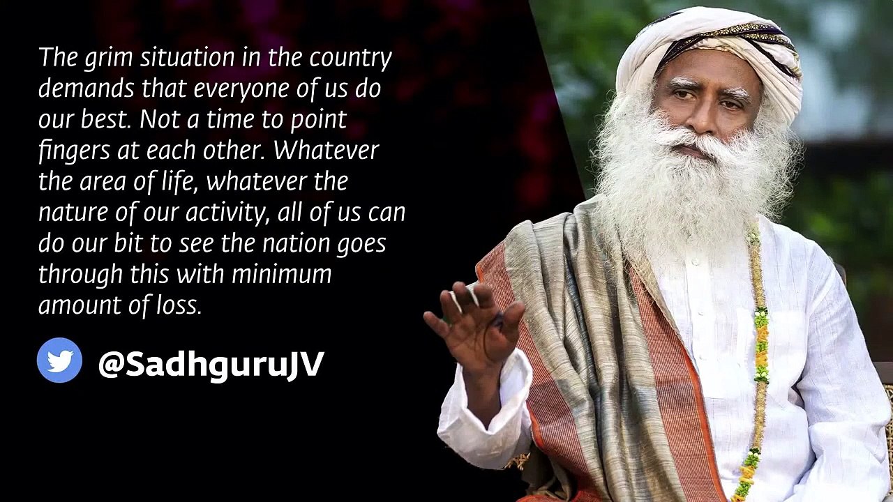 Isha Covid Action. Join Sadhguru Live on 29th April 6-30 PM IST