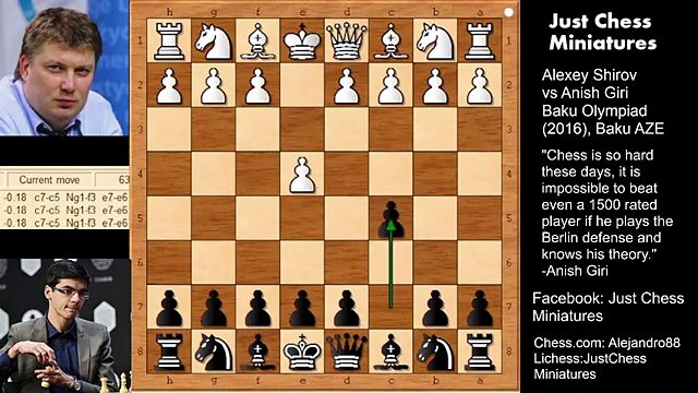 Anish Giri: My 60 Memorable Draws (8) Giri vs Alexei Shirov (2016)