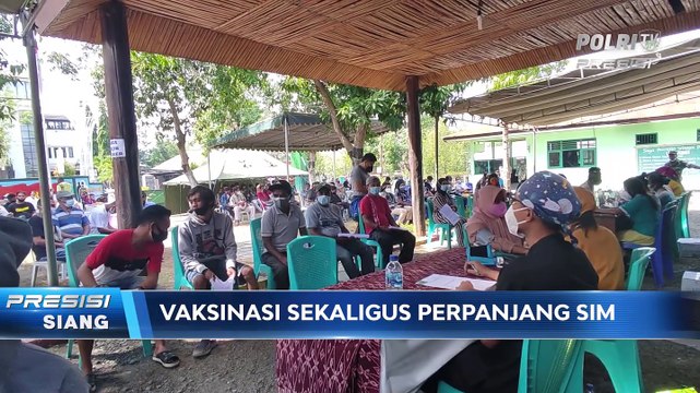 Vaksinasi dan Sim Keliling di Polres Alor