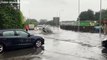 Heavy rains cause flooding on London streets