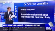 Pass sanitaire étendu: ce que contient le texte définitivement adopté