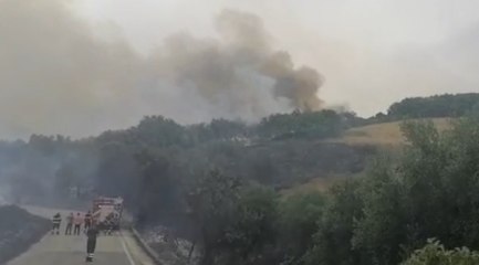 Incendi nell'Oristanese: lanci d'acqua a Cuglieri, Scano di Montiferro e Sagama (26.07.21)