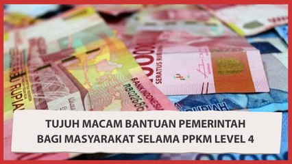 7 Macam Bantuan Pemerintah Bagi Masyarakat Selama PPKM Level 4