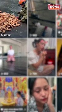 Cảm động hình ảnh cụ ông ngồi dưới mưa rửa từng củ cải cho thật sạch gửi đến Sài Gòn