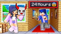 SCARING My Friends for 24 HOURS in Minecraft!