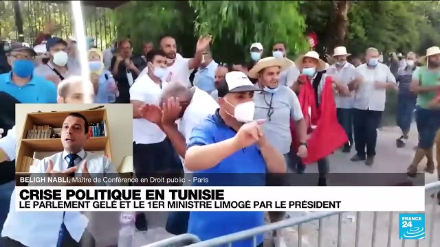 Crise en Tunisie: armée déployée et affrontements devant le Parlement après sa suspension