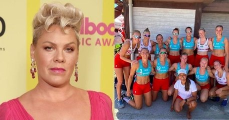 Pink propose de payer les amendes de l'équipe norvégienne de handball de plage, sanctionnée pour avoir porté des shorts