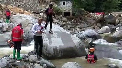 Rize ve Artvin’deki sel felaketinde kaybolan 3 kişi aranıyor