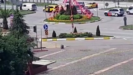 Giresun valilik yakınındaki şüpheli çanta fünye ile patlatıldı