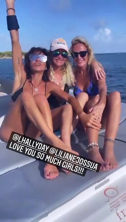 Laeticia Hallyday et Jalil Lespert en vacances à Saint Barthélemy. Instagram. Le 26 juillet 2021.