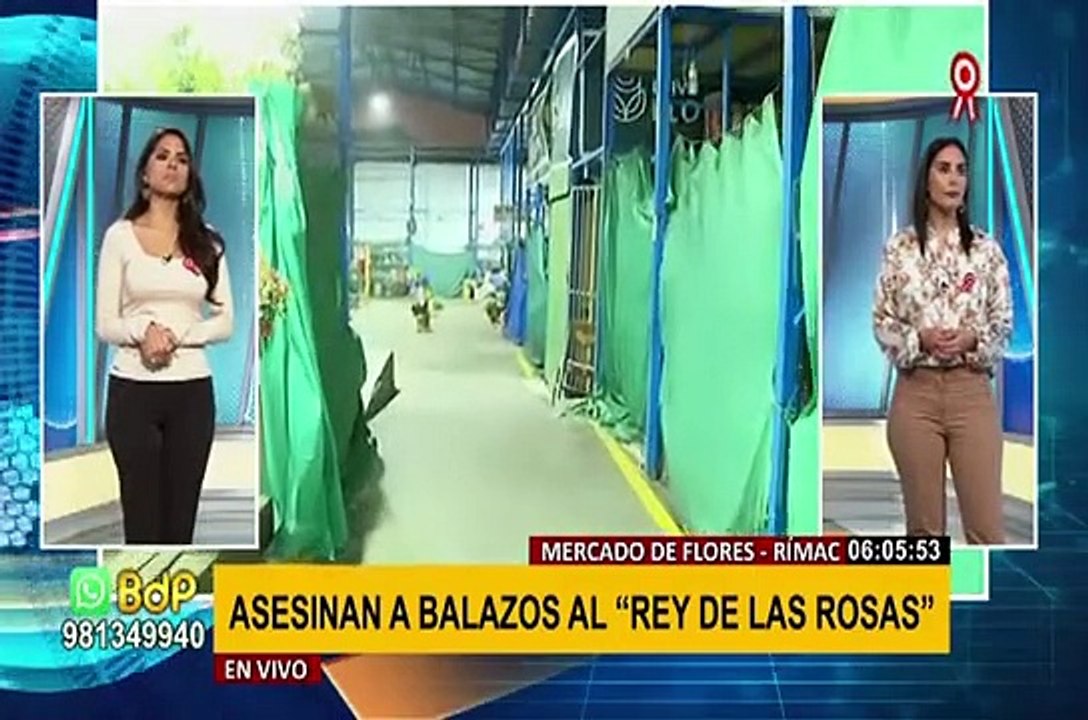 Mercado de Flores: sicario asesina a balazos al ‘rey de las rosas’ a plena luz del día