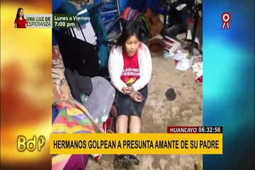 Huancayo: Hermanos golpean y maniatan a presunta amante de su padre
