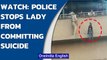 Faridabad Police & CISF personnel save a woman from committing suicide | Watch | Oneindia News