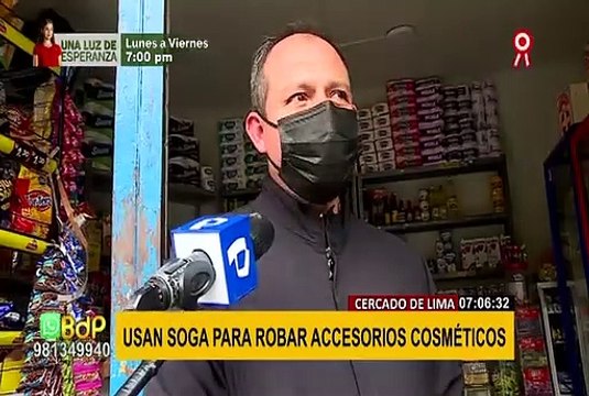 Cercado: delincuentes usan soga para robar en negocio de venta de cosméticos