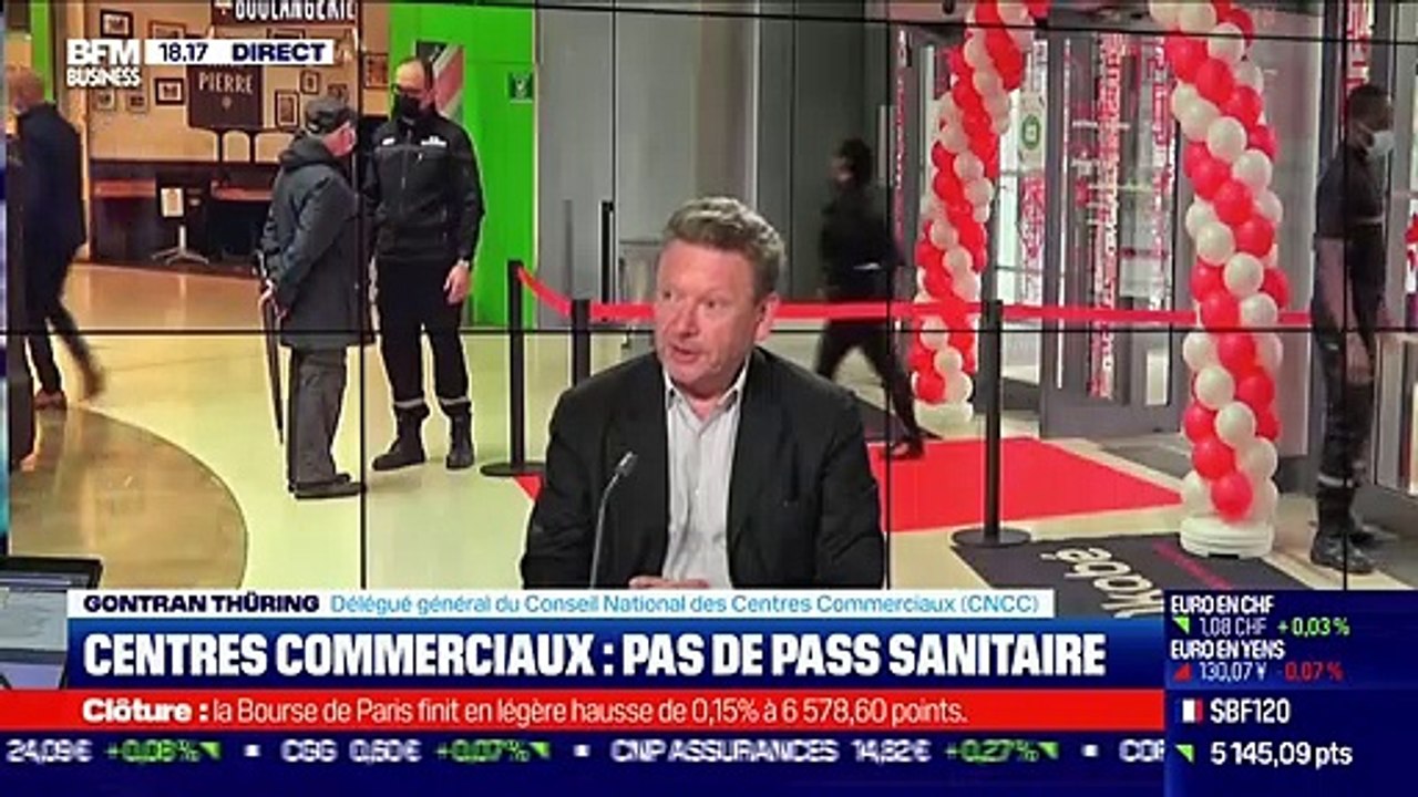 Gontran Thüring (CNCC) : Centres commerciaux, pas de pass sanitaire - 26/07
