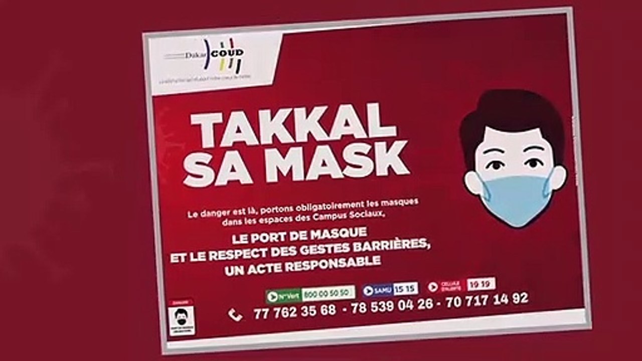 Mesures barrières : « Portons nos masques »