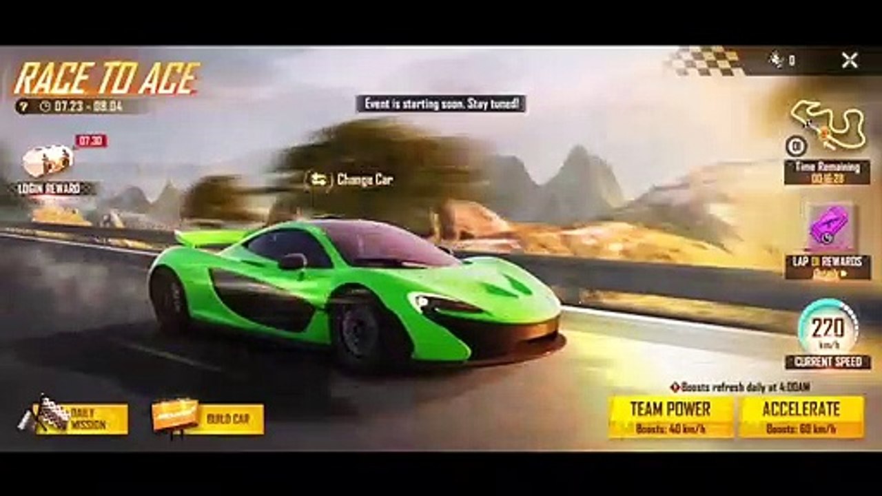 Race To Ace Car Events on Free fire free fire race to ace event Rocky gamer tube