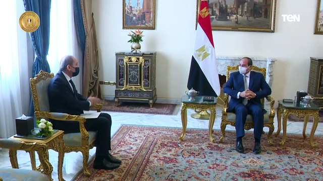 السيد الرئيس يستقبل وزير خارجية المملكة الأردنية ويجتمع برئيس مجلس الوزراء ووزيرة التجارة والصناعة