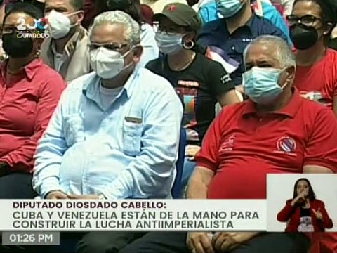 Diosdado Cabello: Cuba y Venezuela mantienen su dignidad y no se arrodillarán ante el imperialismo