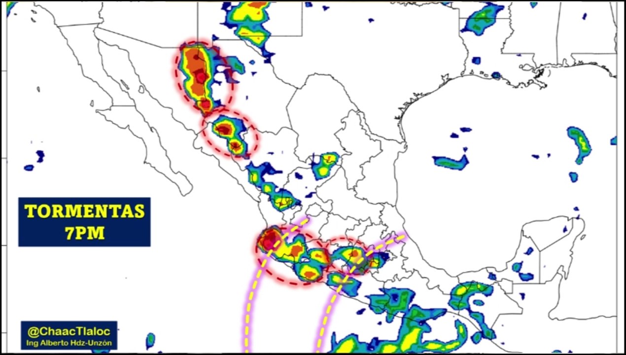 Clima de hoy lunes: Probabilidad de chubascos y tormentas eléctricas