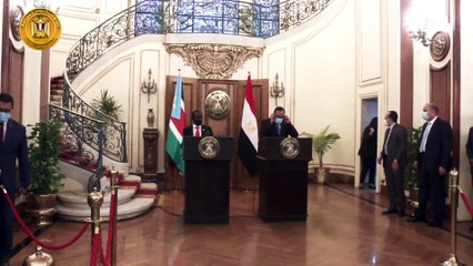 مؤتمر صحفى لرئيس مجلس الوزراء ونائب رئيس جنوب السودان