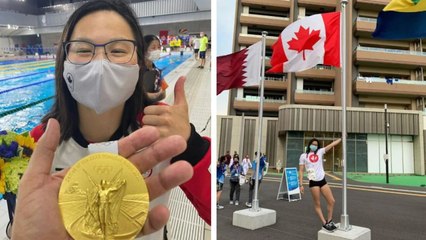 Maggie Mac Neil remporte la première médaille d'or du Canada et sa réaction est GOLD