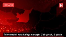 İki otomobil kafa kafaya çarpıştı: 2'si çocuk, 6 yaralı