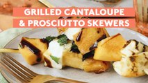 Grilled Cantaloupe and Prosciutto Skewers