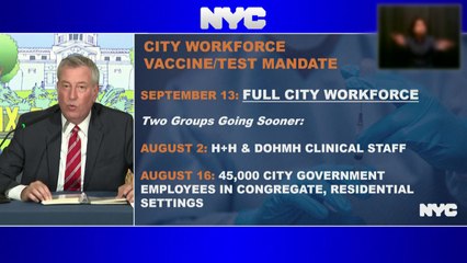 美 뉴욕시, 공무원 34만 명에 백신 접종 의무화 요구 / YTN