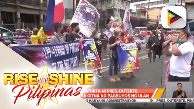 Mga taga-suporta ng administrasyon, nagsama-sama sa SONA ni Pangulong Duterte para ipakita na nanatili ang kanilang tiwala sa pangulo