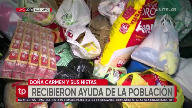 “Gracias por ayudarnos”, con esas palabras Carmen y sus tres nietas destacan la solidaridad de La Paz