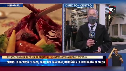 Chano le sacaron el bazo, parte del páncreas, un riñón y le suturaron el colon