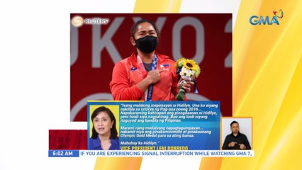 Pagkapanalo ni Pinay weightlifter Hidilyn Diaz ng ginto sa Tokyo Olympics, umani ng papuri at pasasalamat | UB