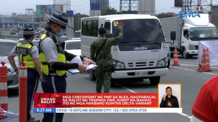 Mga checkpoint ng PNP sa NLEX, nagpabagal sa daloy ng trapiko | UB