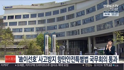 '故이선호' 사고방지 항만안전특별법 국무회의 통과