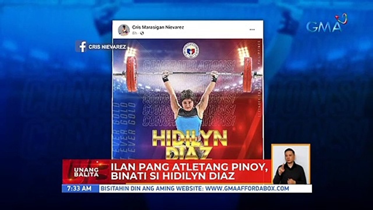 Ilan pang atletang Pinoy, binati si Hidilyn Diaz | UB