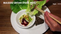 How to make vegan steak from seitan. Use it to make bulgolgi and steak and onion sandwiches.