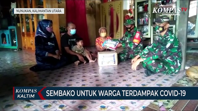 Kodim 0911 Nunukan Salurkan Sembako Untuk Warga Terdampak Covid-19