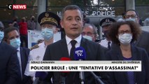 Gérald Darmanin se rend au chevet de trois policiers blessés par un tir de mortier