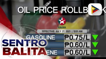 Bawas-presyo sa produktong petrolyo, ipinatutupad ngayong araw