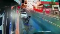 Motosikletlilerin feci kazası kamerada
