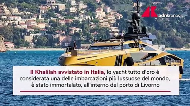 Ecco Khalilah, lo yacht tutto d'oro nel porto di Livorno