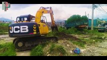 Jcb Excavator Making The Way On Till Up Ladder - Excavator Working Video | Road Plan