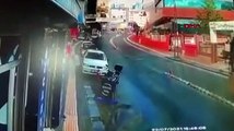 Sarıyer'de motosikletlilerin feci kazası kamerada